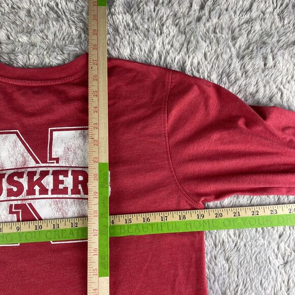 Nebraska Cornhuskers Shirt Mens Medium Red Black White Long Sleeve Tee - Picture 7 of 8